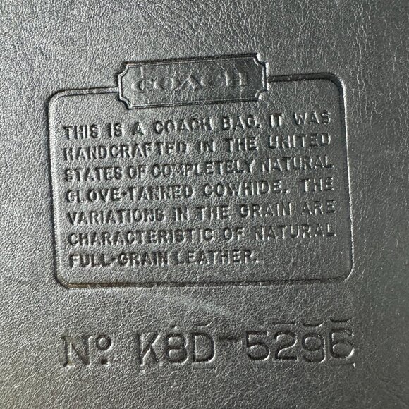 Vintage Coach # 5296 Black Leather Briefcase/Laptop Bag - Picture 11 of 14